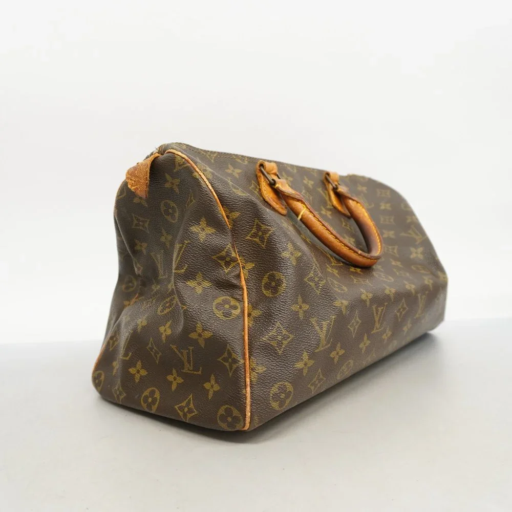 Louis Vuitton Brown Monogram Canvas Speedy 35 Top-Handle Bag - Picture 3 of 17